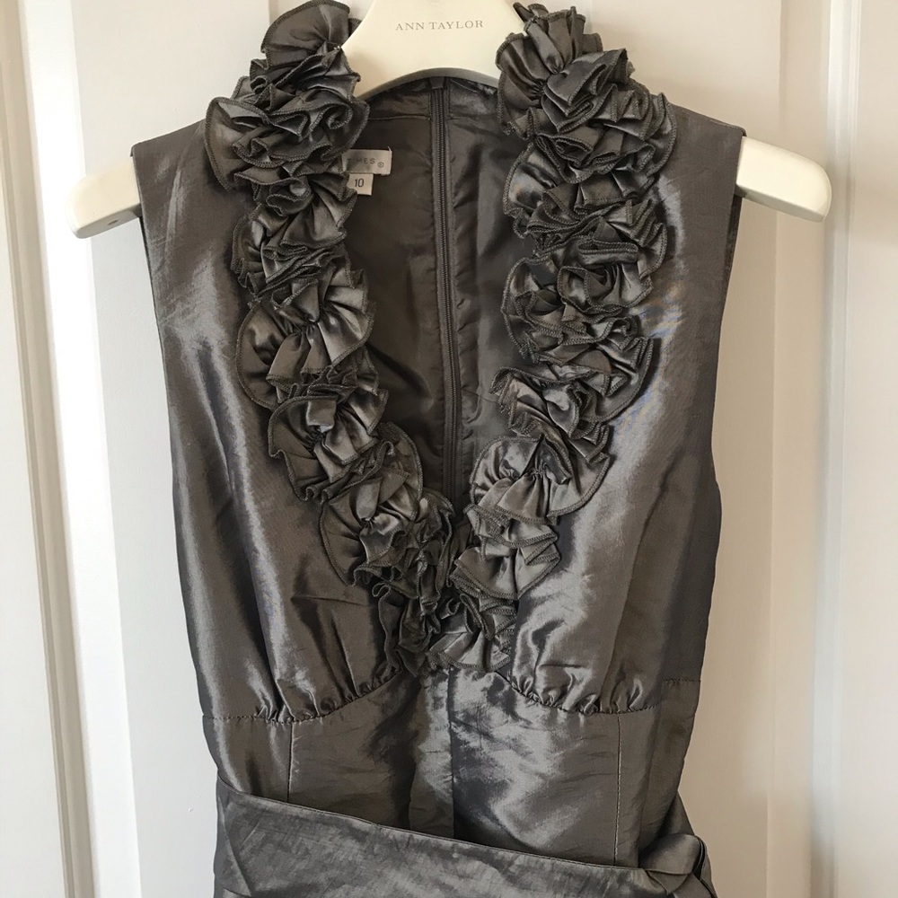 Gorgeous Silver-Grey Dress, Size 10 - Picture 2 of 7
